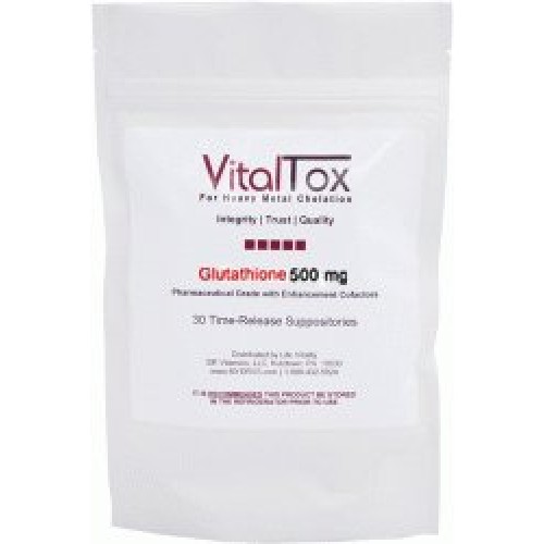 Reduced Glutathione Suppositories - VitalTox, 500 mg, Most Effect...