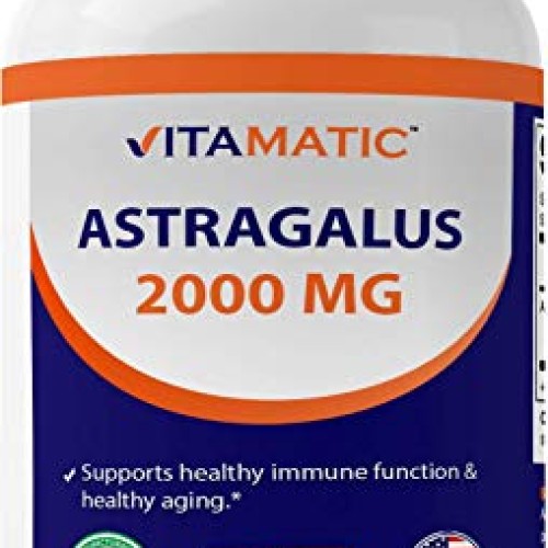 Vitamatic Astragalus Capsules 2000mg Supplement - 200 Count - 4:1...