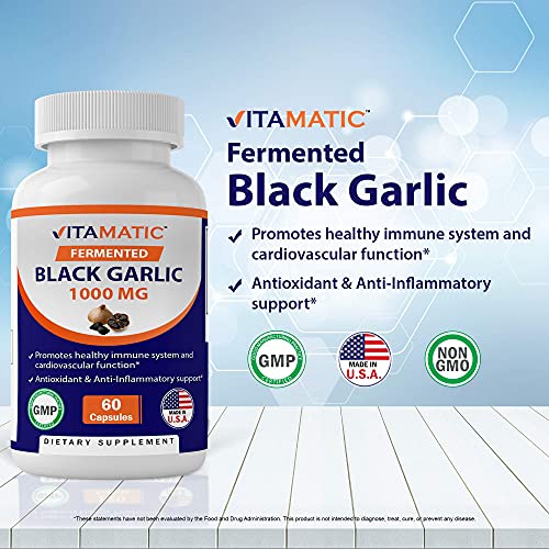 Vitamatic Fermented Black Garlic Extract 1000 mg 60 Capsules - No...