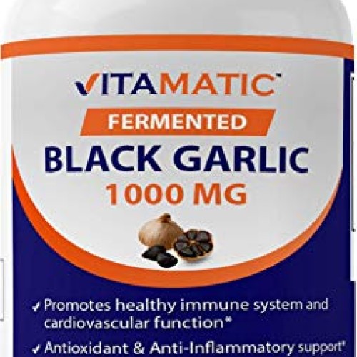Vitamatic Fermented Black Garlic Extract 1000 mg 60 Capsules - No...