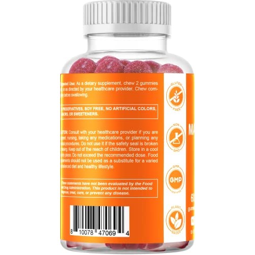 Vitamatic Magnesium Citrate Gummies 600mg per Serving - 60 Vegan ...