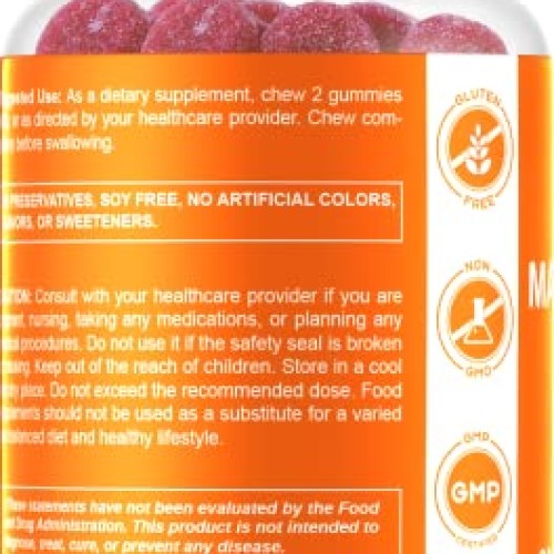 Vitamatic Magnesium Citrate Gummies 600mg per Serving - 60 Vegan ...