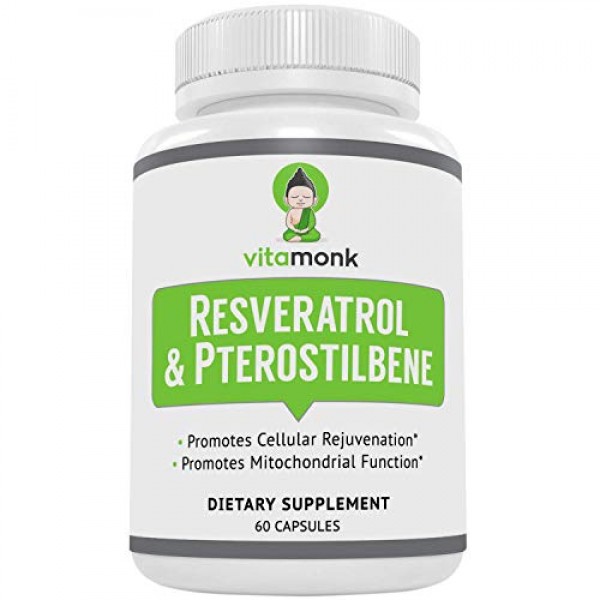 Resveratrol with Pterostilbene 600mg/60mg - No Artificial Fillers...