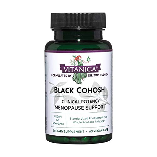 Vitanica Black Cohosh, Cimicifuga Extract Plus, Vegan, 60 Capsules