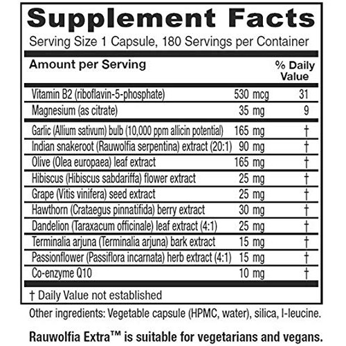 Vitanica Rauwolfia Extra, Blood Pressure & Cardiovascular Support...