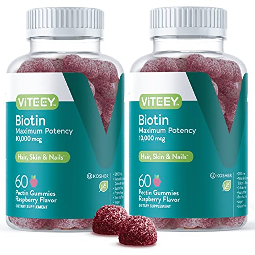 Biotin Gummies 10,000mcg - Highest Potency Vitamin B7 for Healthy...