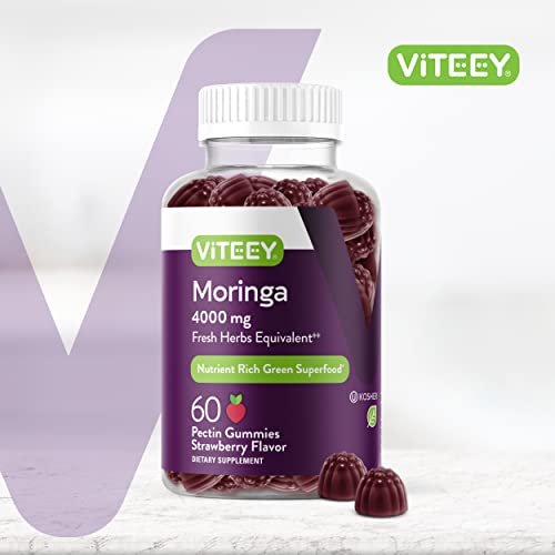 Moringa Leaf Gummies 4000mg - Immune Support - Energy Booster - B...