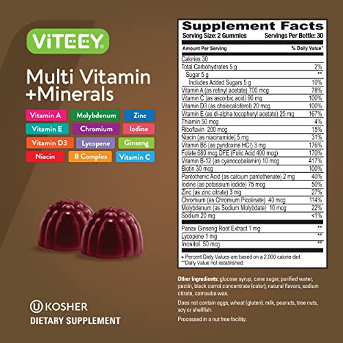 Multivitamin Gummies with 12 Vitamins and Minerals - Immune Defen...