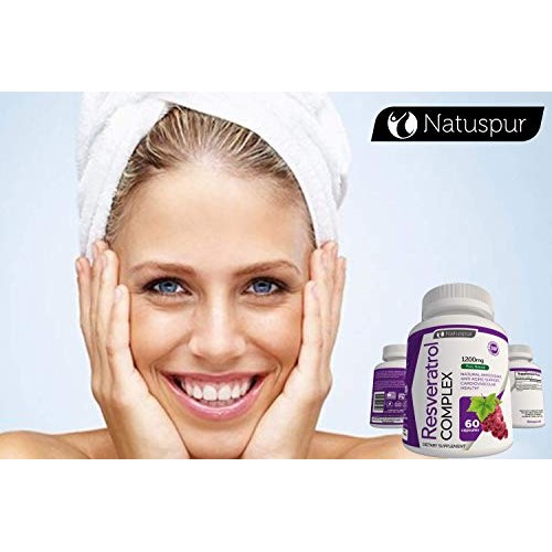 Pure Resveratrol 1200mg Supports Anti Aging – Immune Functions, C...
