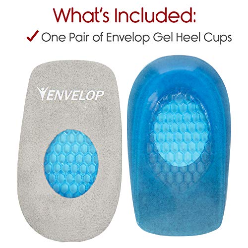 Envelop Gel Heel Cups - Heel Cushion for Women, Men, Bone Spur, P...