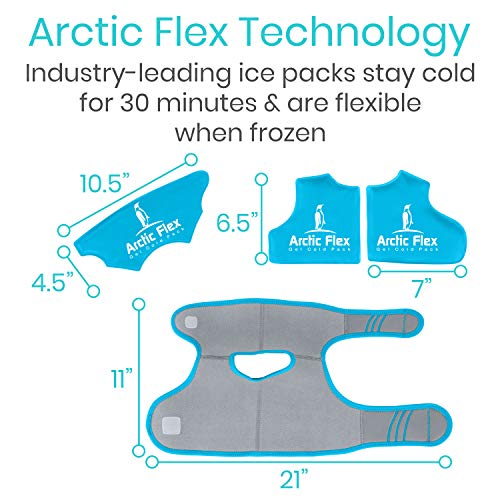 Vive Ankle Ice Pack Wrap - Foot Cold / Hot Compression Brace - Ad...