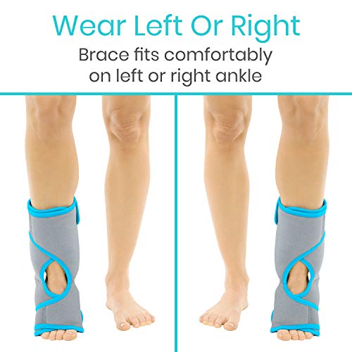 Vive Ankle Ice Pack Wrap - Foot Cold / Hot Compression Brace - Ad...