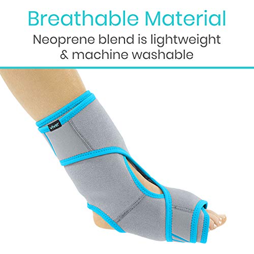 Vive Ankle Ice Pack Wrap - Foot Cold / Hot Compression Brace - Ad...