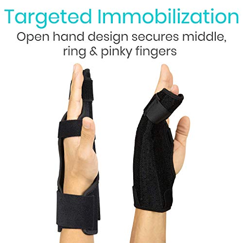 Vive Boxer Finger Splint - Supports Pinky, Ring, Middle Metacarpa...