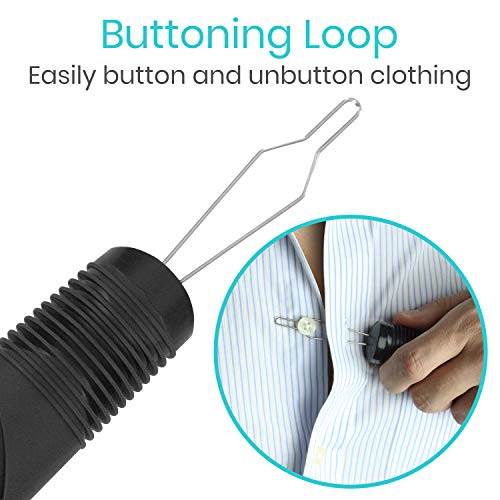 Vive Button Hook - Zipper Pull Helper - Dressing Aid Assist Devic...