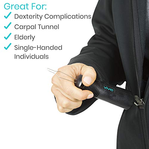 Vive Button Hook - Zipper Pull Helper - Dressing Aid Assist Devic...