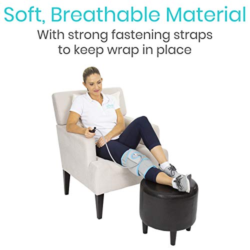 Vive Compression Knee Ice Wrap - Reusable Brace with Air Pump - H...