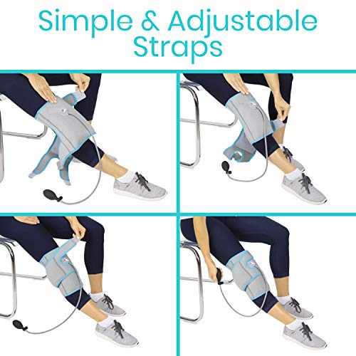 Vive Compression Knee Ice Wrap - Reusable Brace with Air Pump - H...