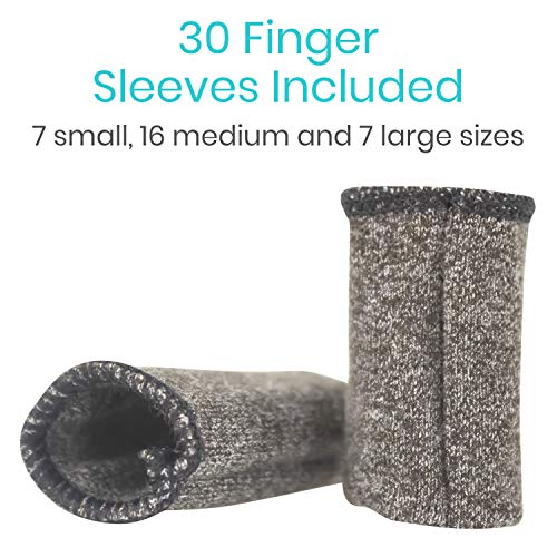Vive Finger Sleeve Protectors 30 Pack - Thumb Support Brace for...