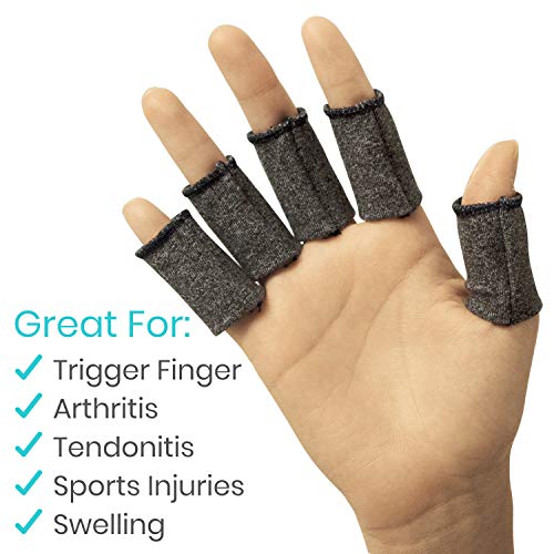 Vive Finger Sleeve Protectors 30 Pack - Thumb Support Brace for...