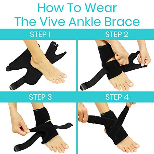 Vive Foot Ankle Wrap - Right and Left Foot Support Sleeve Brace f...
