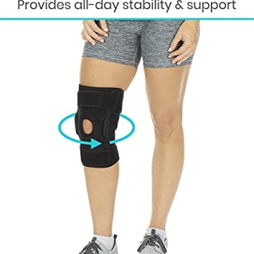 Vive Hinged Knee Brace - Open Patella Support Wrap for Women, Men...