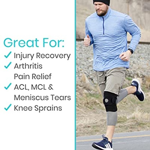 Vive Hinged Knee Brace - Open Patella Support Wrap for Women, Men...