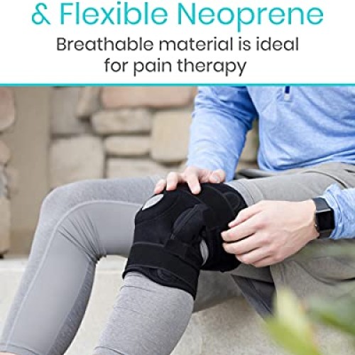 Vive Hinged Knee Brace - Open Patella Support Wrap for Women, Men...