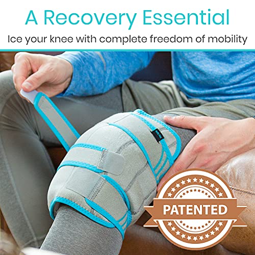 Vive Knee Ice Pack Wrap - Cold / Hot Gel Compression Brace - Heat...