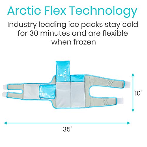 Vive Knee Ice Pack Wrap - Cold / Hot Gel Compression Brace - Heat...