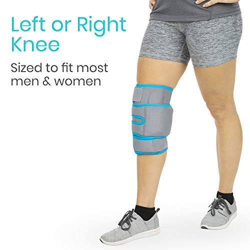 Vive Knee Ice Pack Wrap - Cold / Hot Gel Compression Brace - Heat...