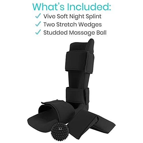 Vive Plantar Fasciitis Night Splint Plus Trigger Point Spike Ball...
