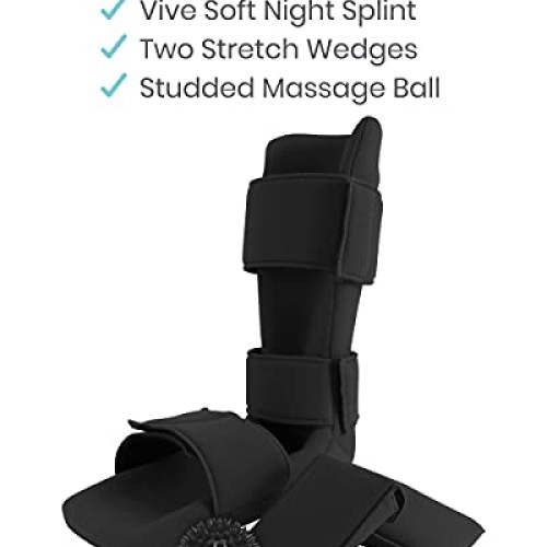Vive Plantar Fasciitis Night Splint Plus Trigger Point Spike Ball...