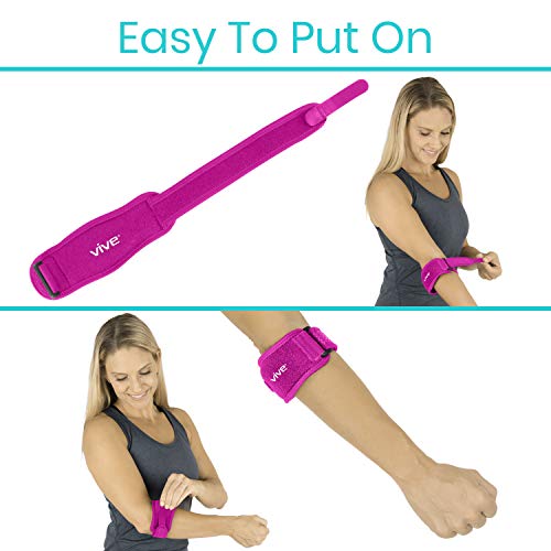 Vive Tennis Elbow Brace Pair - Rheumatoid Arthritis Strap For B...