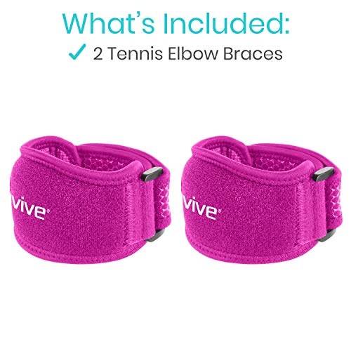 Vive Tennis Elbow Brace Pair - Rheumatoid Arthritis Strap For B...