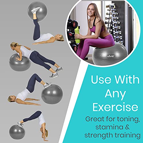 Vive Yoga Ball - Balance Desk Chair for Fitness, Exercise, Birthi...