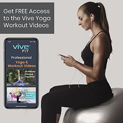 Vive Yoga Ball - Balance Desk Chair for Fitness, Exercise, Birthi...