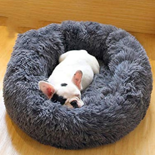 Vivi Bear Cat Bed Dog Bed Round pet nest Extra Soft Comfortable C...