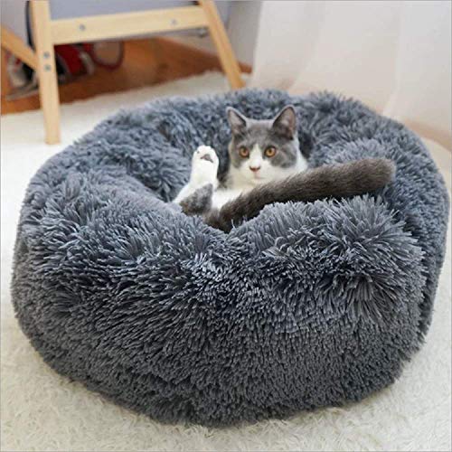 Vivi Bear Cat Bed Dog Bed Round pet nest Extra Soft Comfortable C...