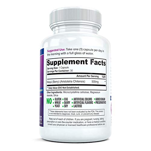 Pure Maqui Berry 3 Bottles Extract Capsules | Pharmacist Recomm...