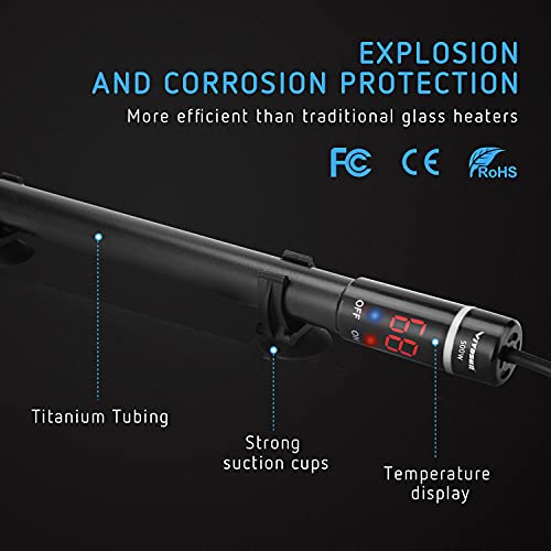 VIVOSUN 500W Aquarium Heater Submersible Titanium Fish Tank Heate...