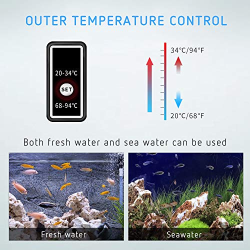 VIVOSUN 500W Aquarium Heater Submersible Titanium Fish Tank Heate...