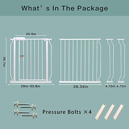 Vothco Extra Wide Baby Gate 67 Inch to 71.5 Inch Wide Pressure Ch...