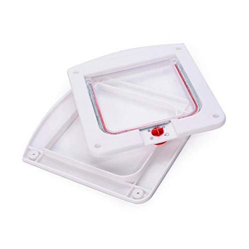 WAGA 4 Way Locking Large Cat Door for Interior Exterior Doors Wea...