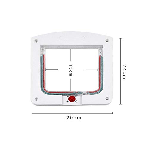 WAGA 4 Way Locking Large Cat Door for Interior Exterior Doors Wea...