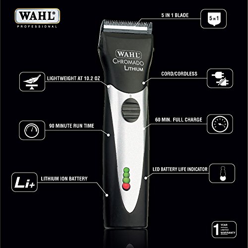 Wahl Professional Animal Chromado Lithium Pet, Dog, Cat, & Horse ...