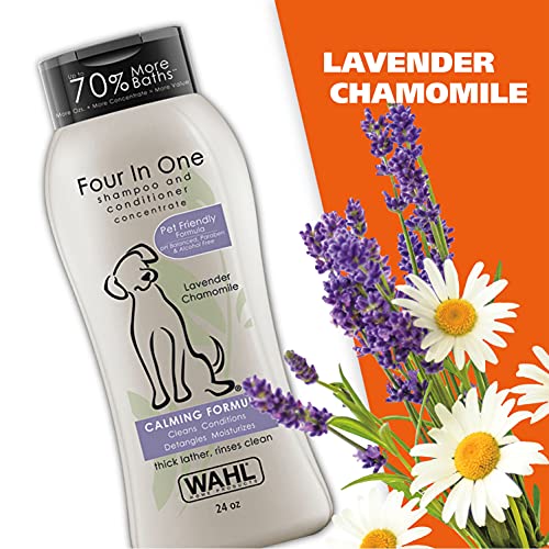 Wahl 4-in-1 Calming Pet Shampoo – Cleans, Conditions, Detangles, ...