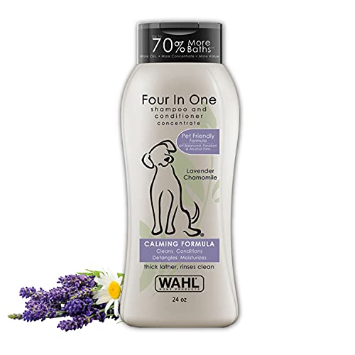 Wahl 4-in-1 Calming Pet Shampoo – Cleans, Conditions, Detangles, ...