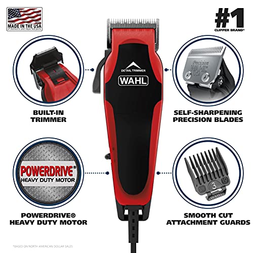 Wahl Clipper Clip n Trim 2-In-1 Haircutting Kit with Built-in Po...