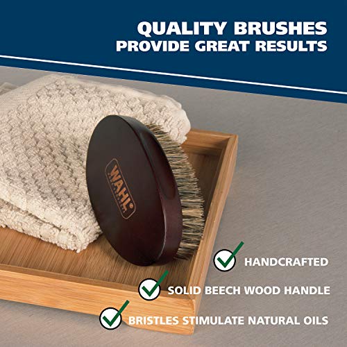 Wahl Large Beard Brush with 100% Boar Bristles with Firm Natural ...